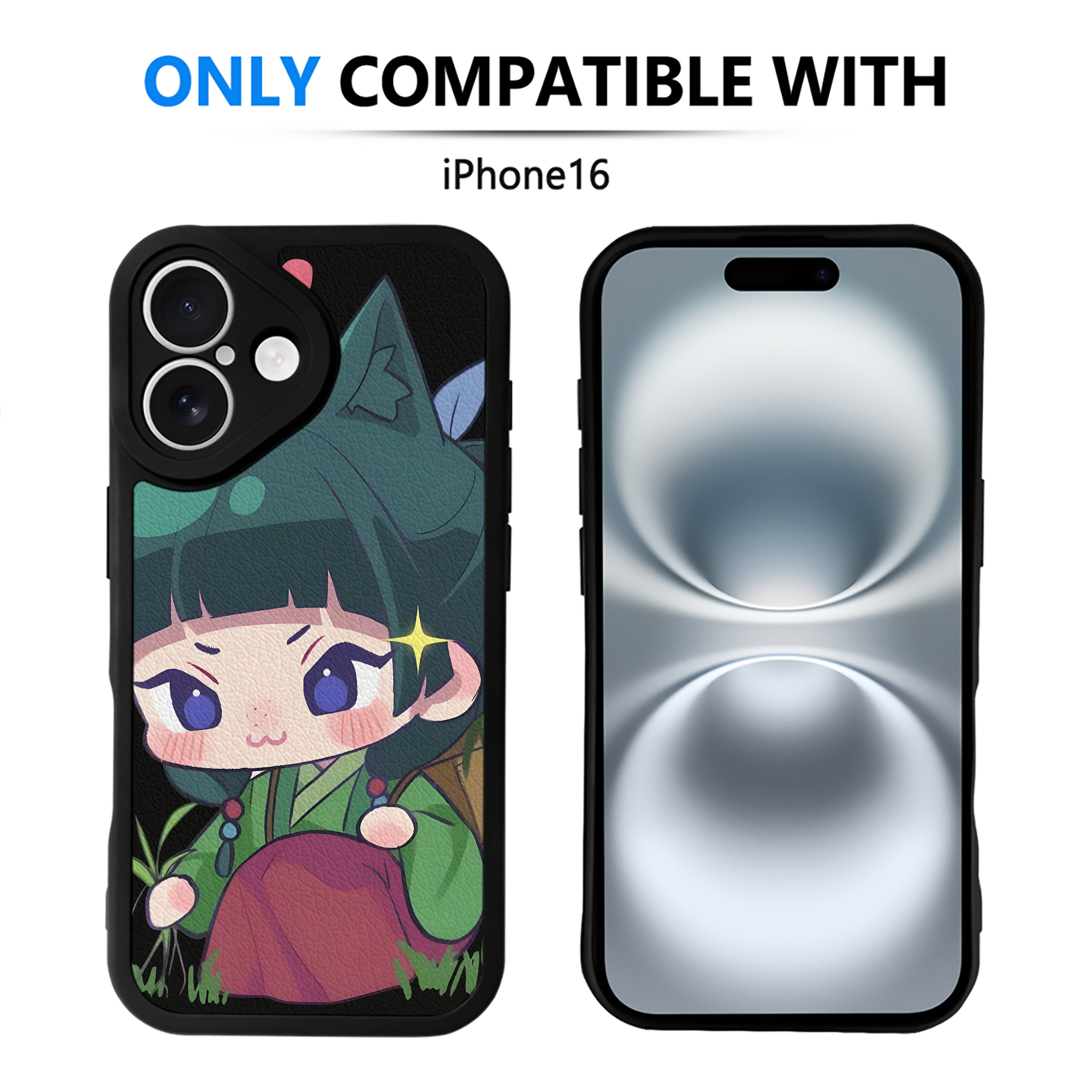 （画像用） 薬屋のひとりごと The Apothecary Diaries 【iPhone 16シリーズ対応】シリコンスマホケース（レザー調） 材質：シリコン